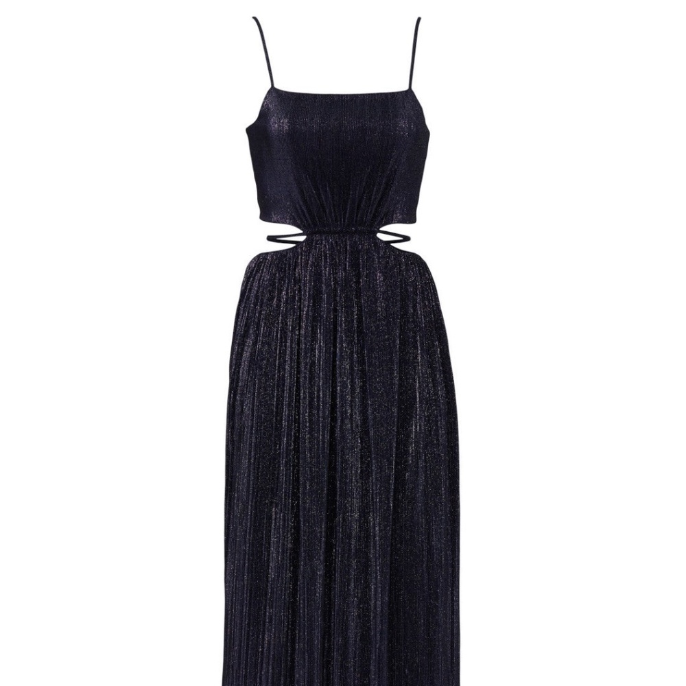 Jonathan Simkhai Daisy Cut Out Gown  - Navy blue chiffon -  Size 0